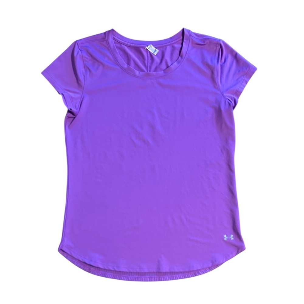 Under Armour HeatGear Mesh Back Performance Shirt Purple Medium